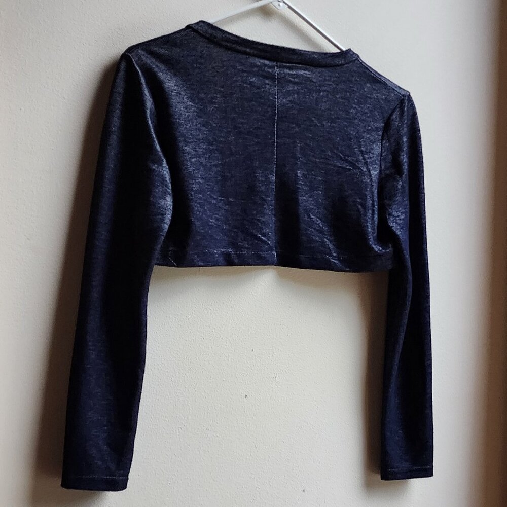 Dolce & Gabbana Navy Velure Cropped Shrug - Picture 10 of 14